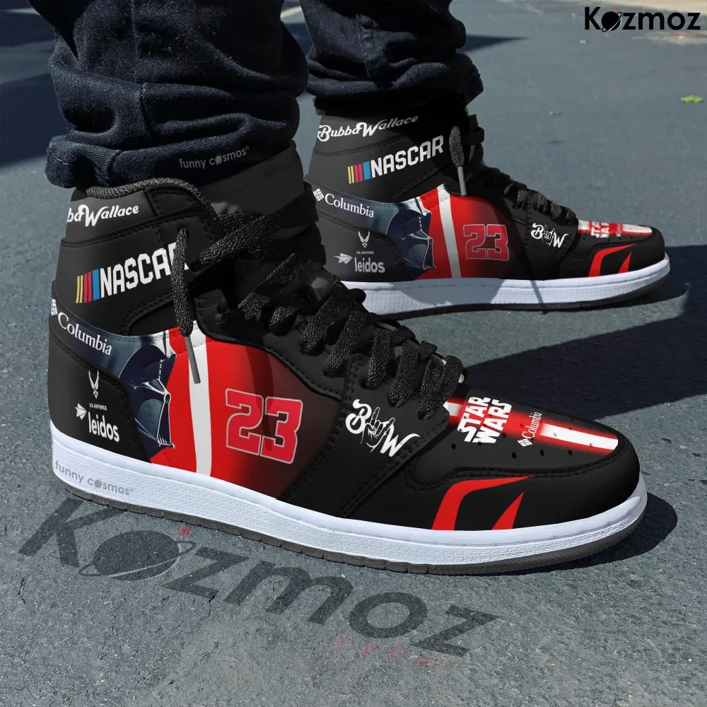 Bubba Wallace Custom Shoes No. 23 Columbia Star Wars X-Wing Livery 2024 Livery Racing Shoes - Image 2