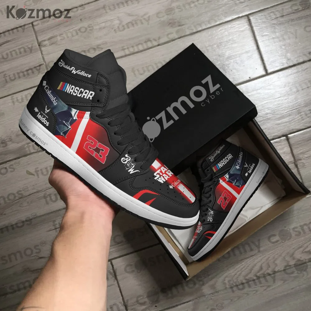 Bubba Wallace Custom Shoes No. 23 Columbia Star Wars X-Wing Livery 2024 Livery Racing Shoes - Image 4