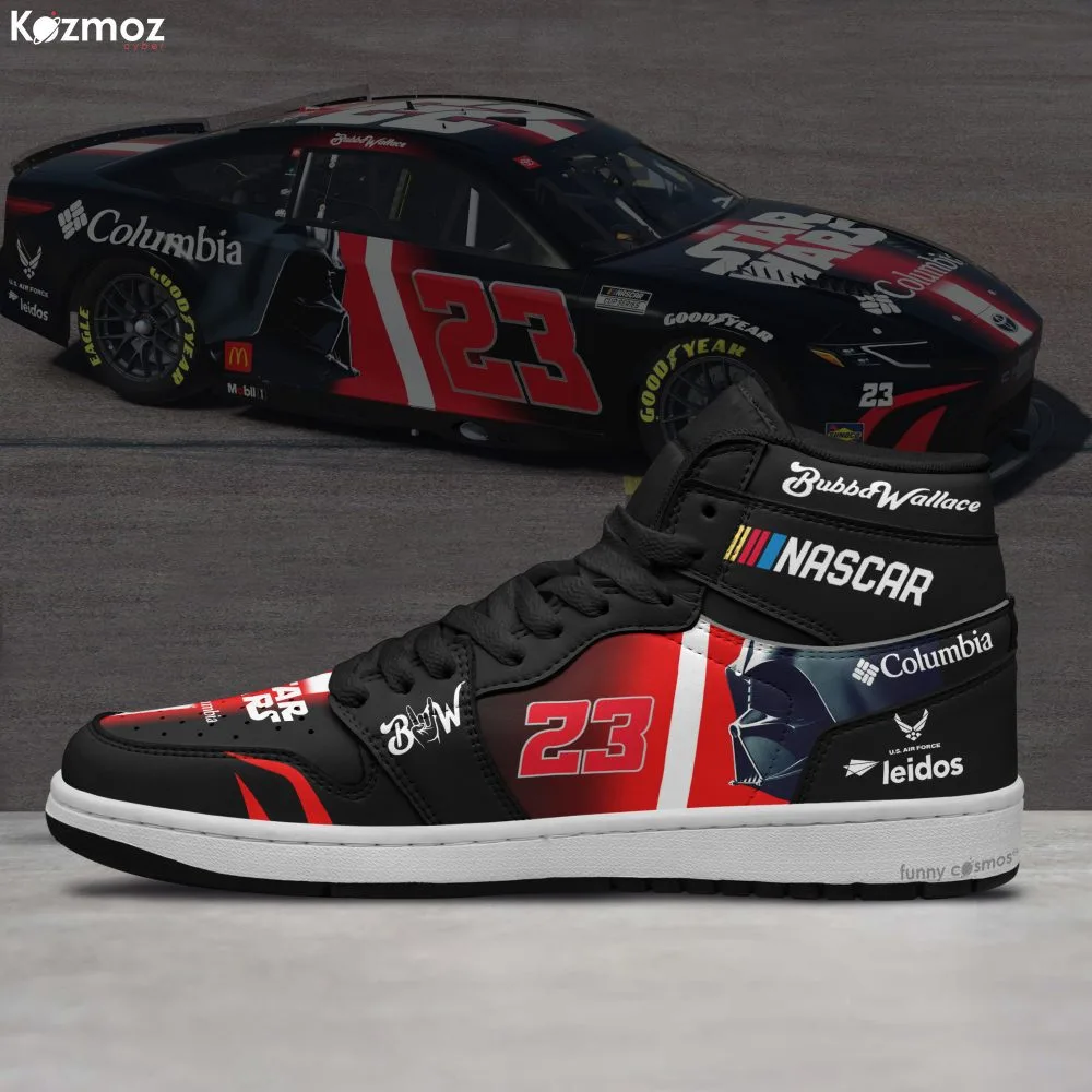 Bubba Wallace Custom Shoes No. 23 Columbia Star Wars X-Wing Livery 2024 Livery Racing Shoes - Image 3