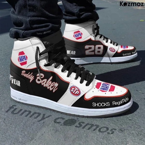Alternative view of Buddy Baker Custom Shoes Ghost #28 Livery 1980 Livery Gray Racing Shoes