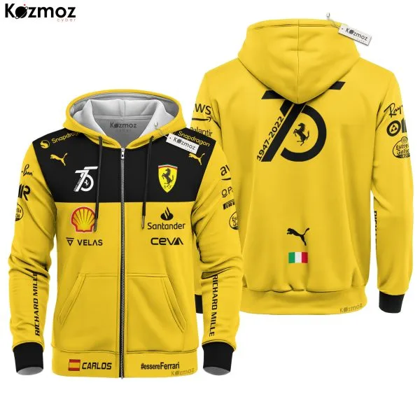 Carlos Sainz Jr Racing Costume 2022 SF 75th Anniversary Collection - SF Racing Team - - Image 3
