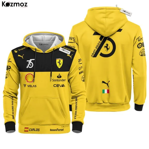 Alternative view of Carlos Sainz Jr Racing Costume 2022 SF 75th Anniversary Collection - SF Racing Team -