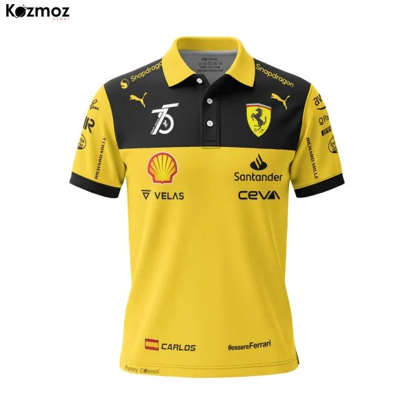 Carlos Sainz Jr Racing Costume 2022 SF 75th Anniversary Collection - SF Racing Team - - Image 7