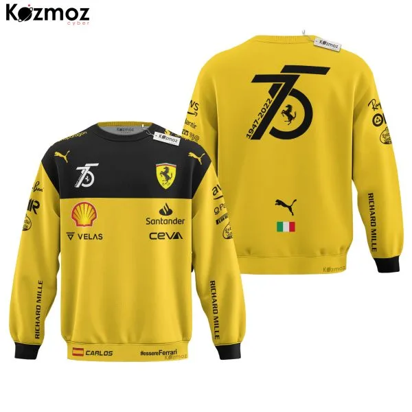 Carlos Sainz Jr Racing Costume 2022 SF 75th Anniversary Collection - SF Racing Team - - Image 4