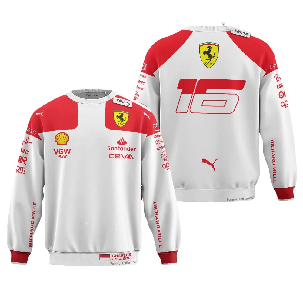 Charles Leclerc Racing Costume 2023 Monaco GP Collection - SF Racing Team - - Image 4