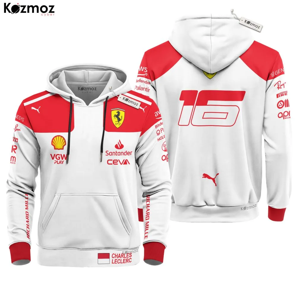 Charles Leclerc Racing Costume 2023 Monaco GP Collection - SF Racing Team - - Image 2
