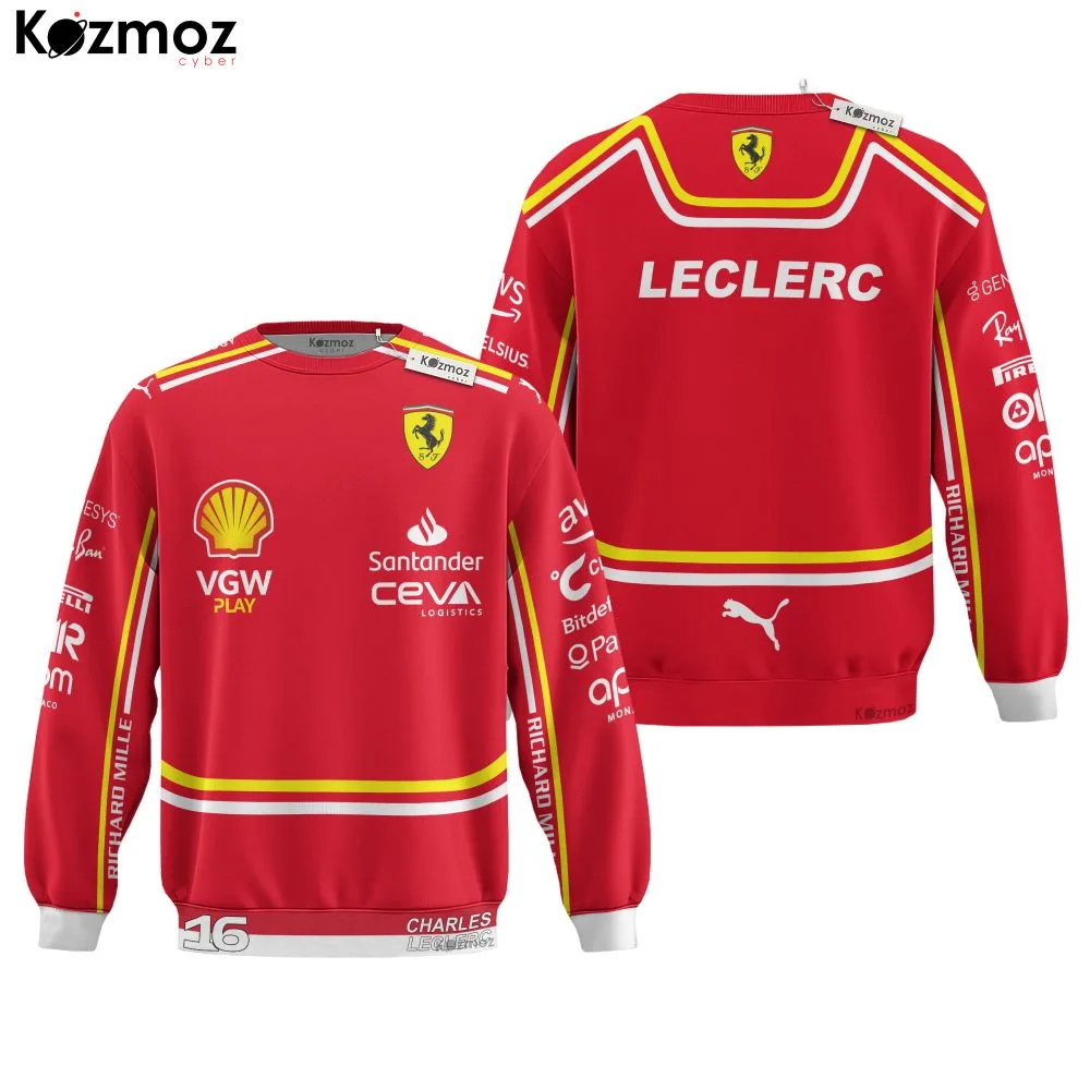 Charles Leclerc Racing Costume 2024 Collection - SF Racing Team - Image 4