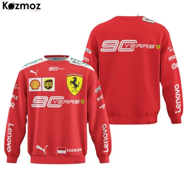 Charles Leclerc SF 90th Anniversary Racing Uniform Hoodie & Jogger Set - - Image 4