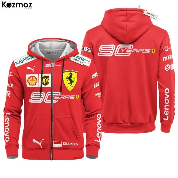 Charles Leclerc SF 90th Anniversary Racing Uniform Hoodie & Jogger Set - - Image 3