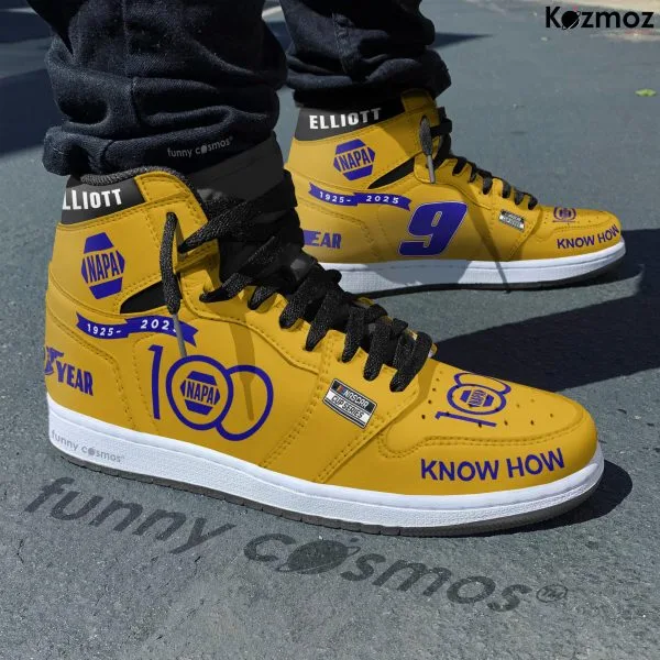 Alternative view of Chase Elliott Hendrick Motorsports Custom Shoes #9 100th Anniversary Livery 2025 Livery NAPA Racing Shoes