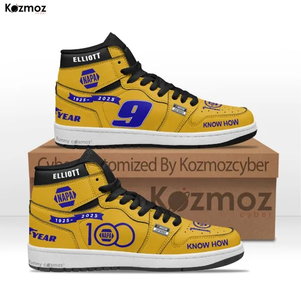 Chase Elliott Hendrick Motorsports Custom Shoes #9 100th Anniversary Livery 2025 Livery NAPA Racing Shoes - 3