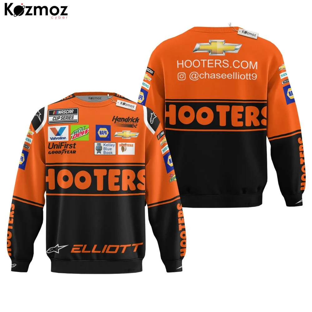 Chase Elliott Hooters Racing Uniform Hoodie & Jogger Set - - Image 4
