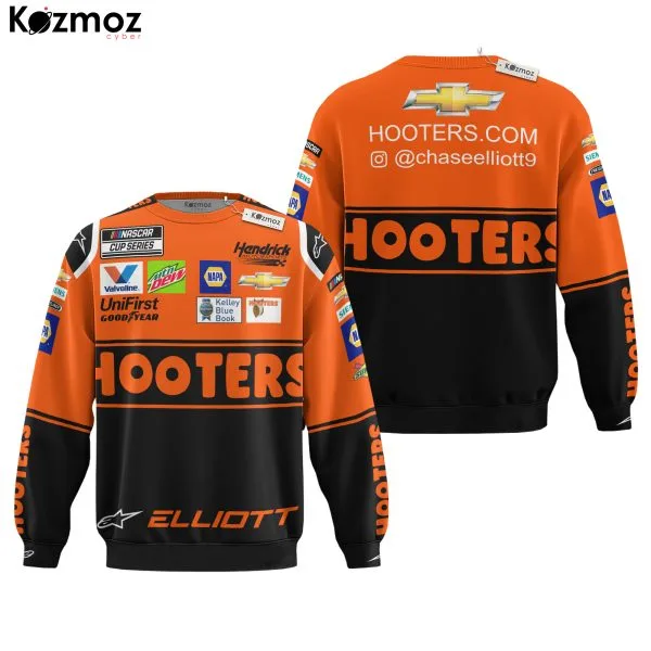 Chase Elliott Hooters Racing Uniform Hoodie & Jogger Set - - Image 4
