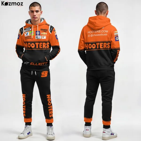 Chase Elliott Hooters Racing Uniform Hoodie & Jogger Set -
