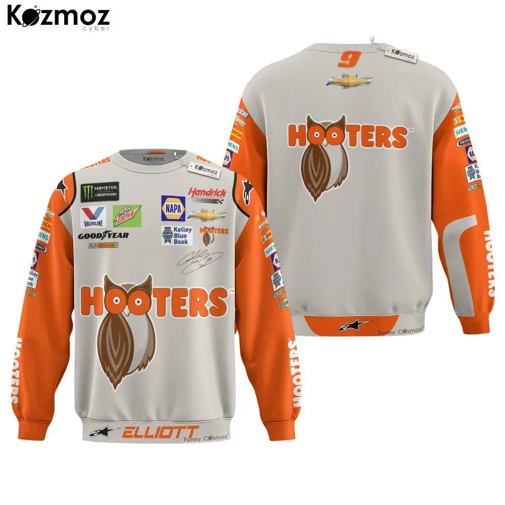 Chase Elliott Racing Firesuit Costume Hooters COA 2018 Collection - Hendrick Motorsports NASCAR Racing Team - Image 4