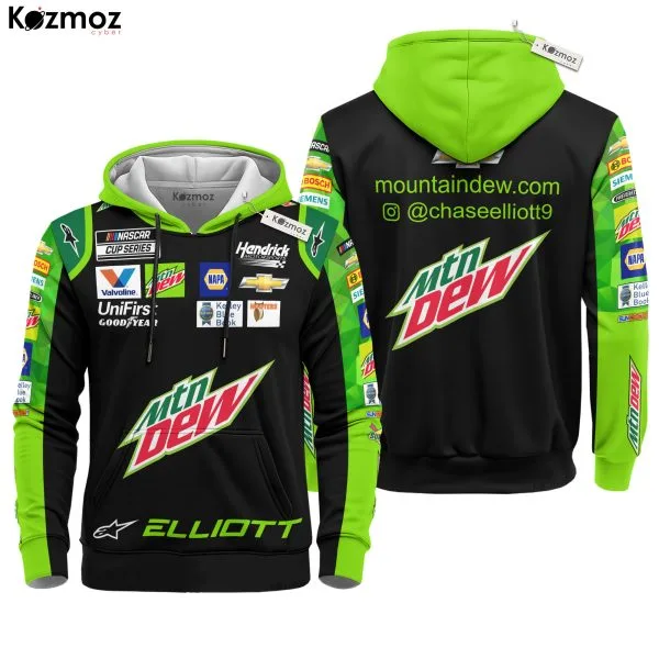 Alternative view of Chase Elliott Racing Suit Mountain Dew Collection - NASCAR Racing Team