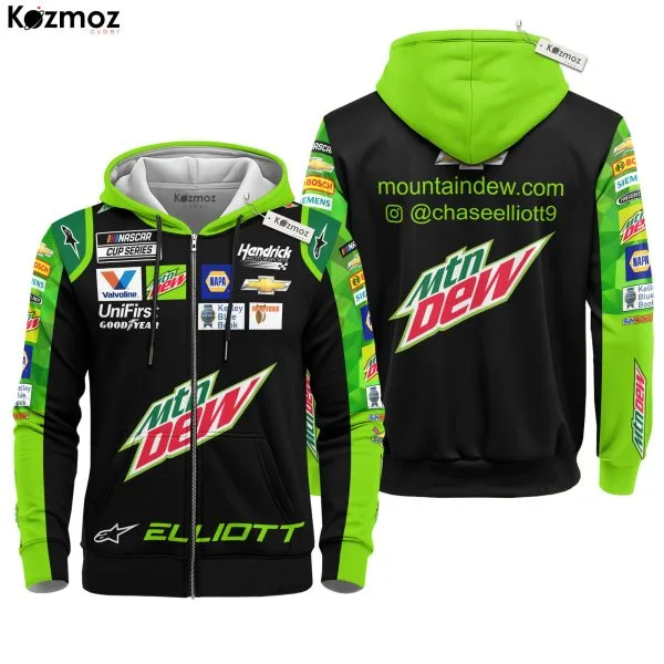 Chase Elliott Racing Suit Mountain Dew Collection - NASCAR Racing Team - Image 3