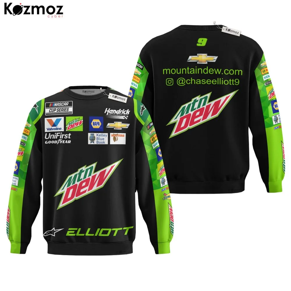 Chase Elliott Racing Suit Mountain Dew Collection - NASCAR Racing Team - Image 4