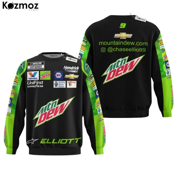 Chase Elliott Racing Suit Mountain Dew Collection - NASCAR Racing Team - Image 4