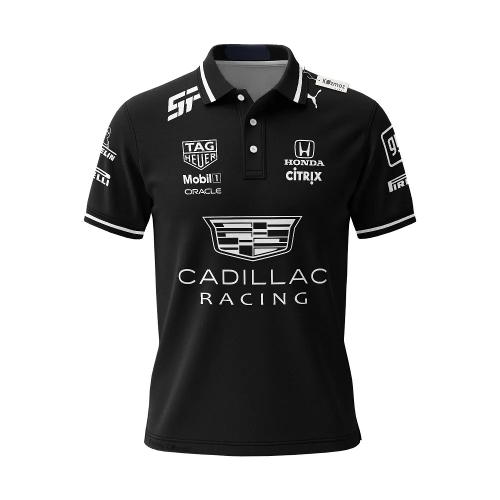 Checo Perez F1 Playera Cadillac Custom Polo Shirt - Image 3