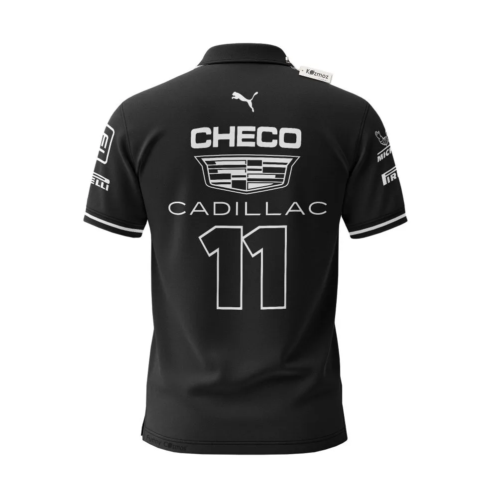 Checo Perez F1 Playera Cadillac Custom Polo Shirt - Image 2