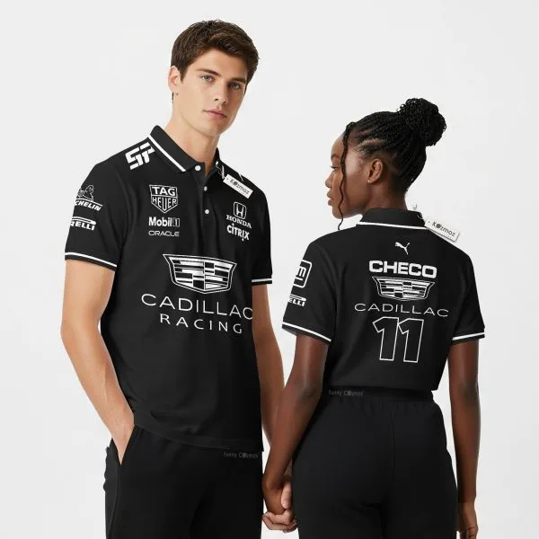 Checo Perez F1 Playera Cadillac Custom Polo Shirt