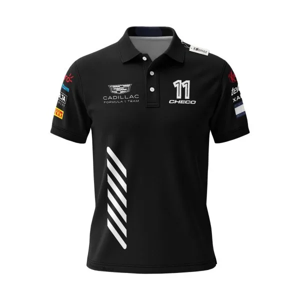 Alternative view of Checo Perez F1 Playera Polo Cadillac 2026 Custom Polo Shirt