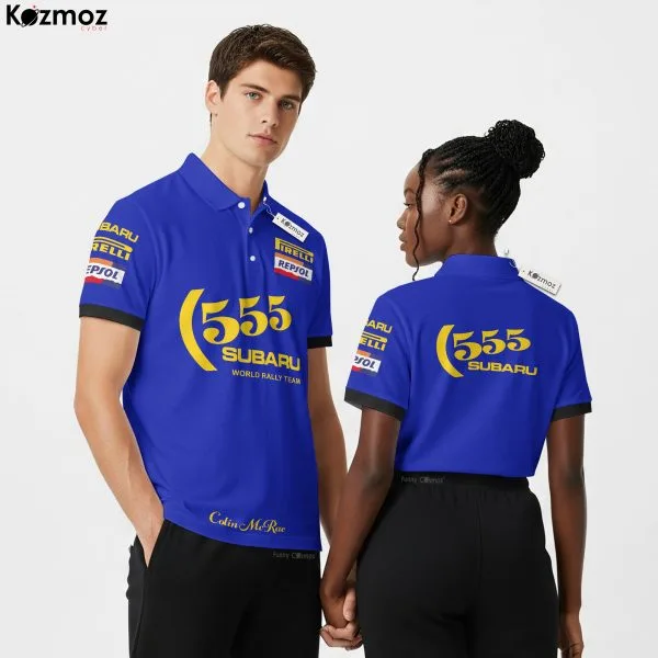 Colin McRae Racing Costume Subaru 555 Polo Shirt - Subaru Rally Team