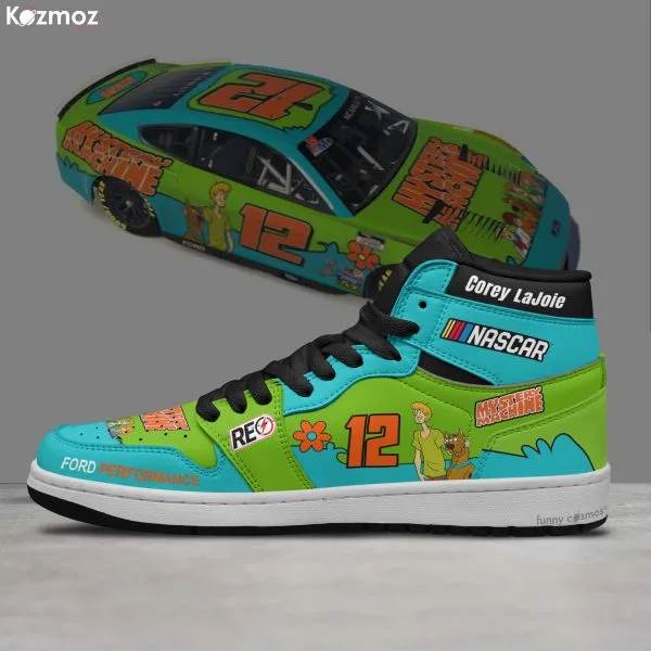Corey LaJoie Custom Shoes Machine Scooby Go Fas Racing NASCAR Theme Livery 2019 Livery Mystery Racing Shoes - Image 3