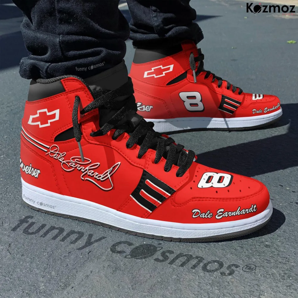Dale Earnhardt Custom Shoes Budweiser #8 Livery 2004 Livery Jr. Racing Shoes - Image 2