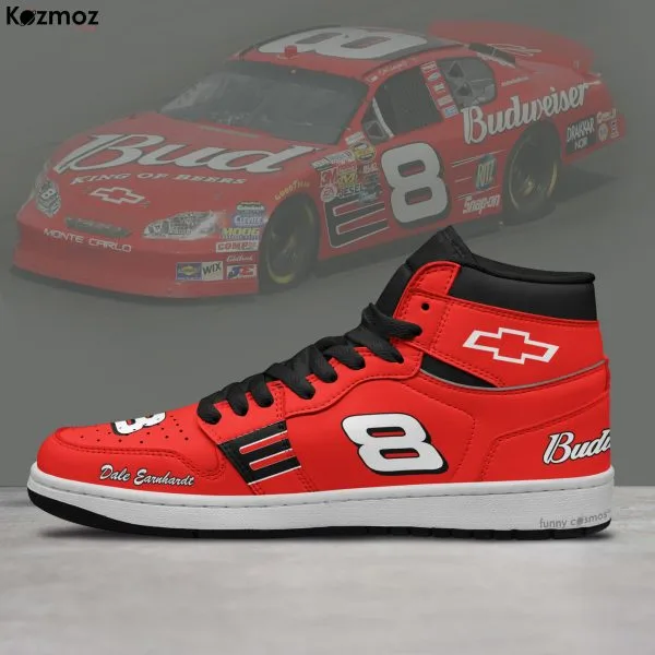 Dale Earnhardt Custom Shoes Budweiser #8 Livery 2004 Livery Jr. Racing Shoes - Image 3