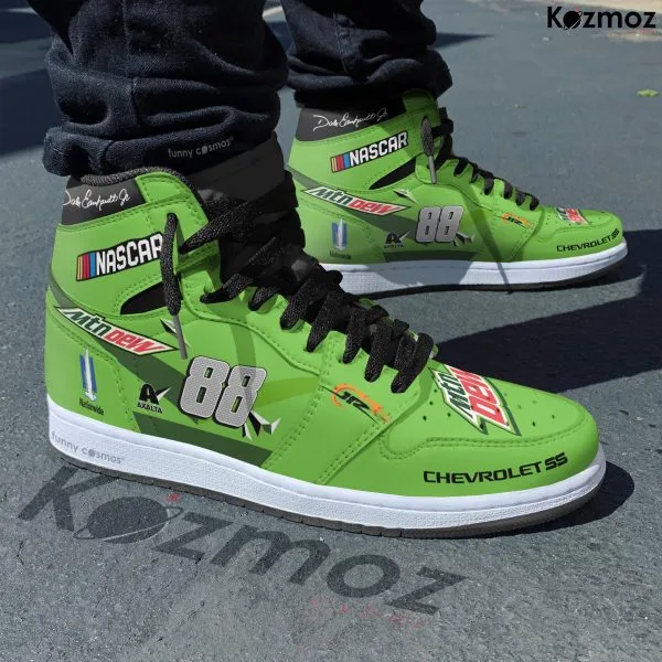 Alternative view of Dale Earnhardt Jr. Custom Shoes No. 88 Mountain Dew Chevrolet Livery Racing Shoes