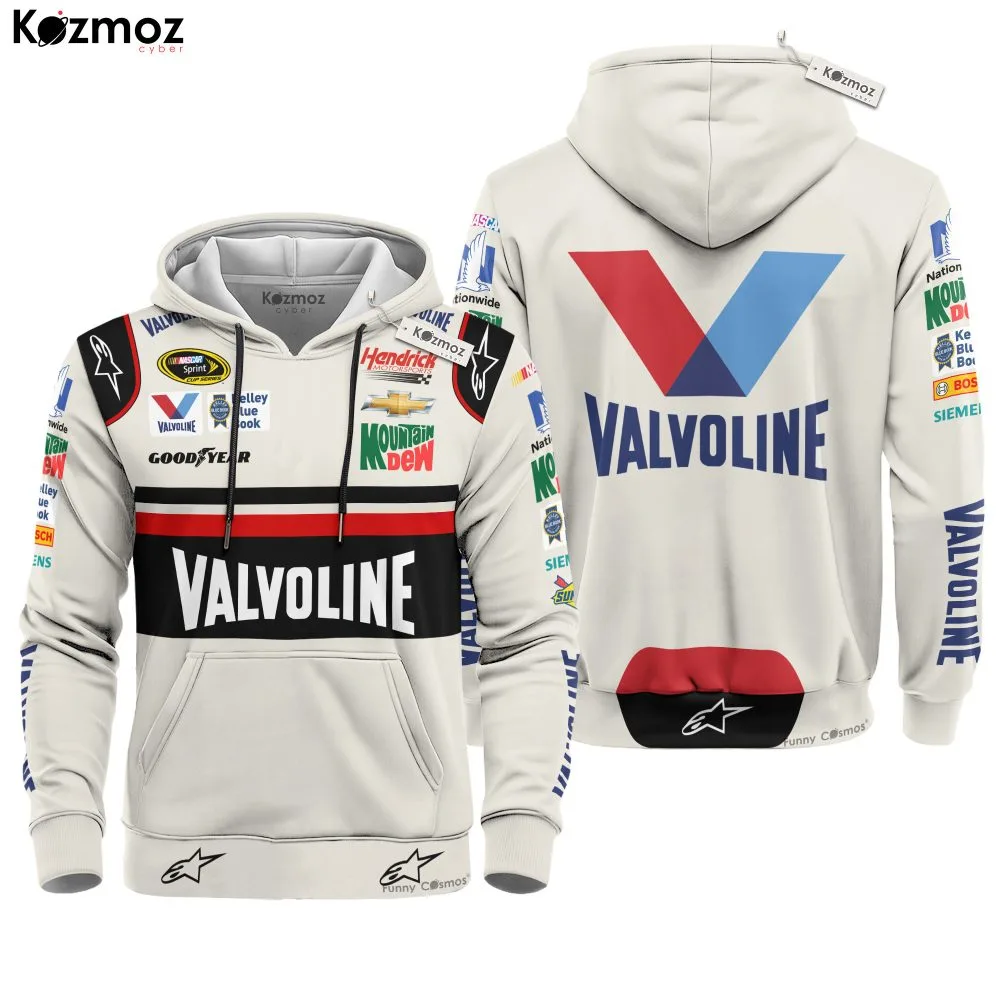 Dale Earnhardt Jr Racing Firesuit Costume Darlington Race Used Valvoline 2015 Collection - Hendrick Motorsports NASCAR Racing Team - Image 2