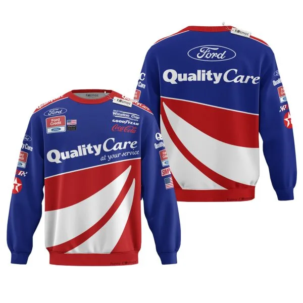 Dale Jarrett NASCAR Hoodie Set Ford Quality Care 1999 Racing Costume Suit - Image 3
