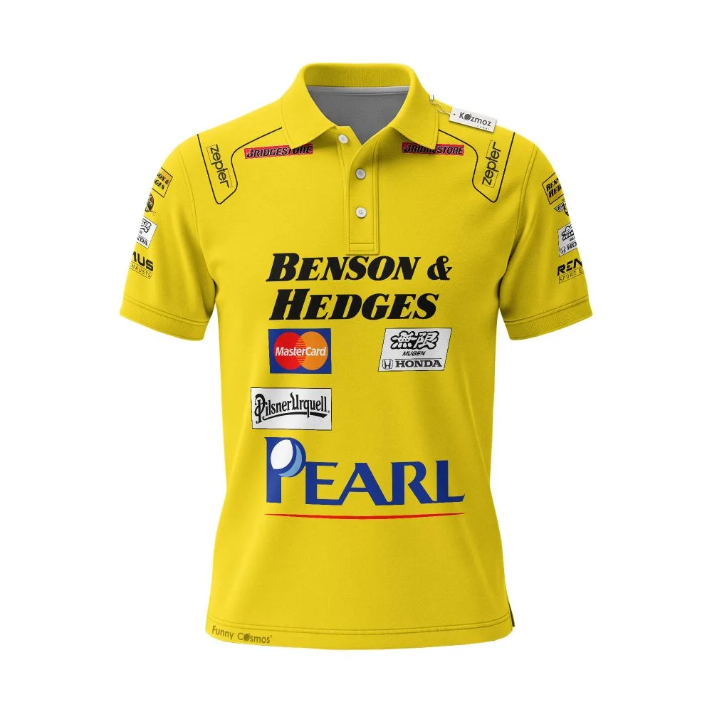 Damon Hill 1999 Race Used Japanese GP Final F1 Start Jordan F1 Polo Shirt - Image 2