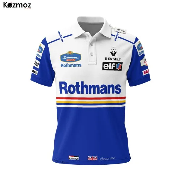 Alternative view of Damon Hill Williams Racing Polo Shirt - 1996 Motorsport Teamwear