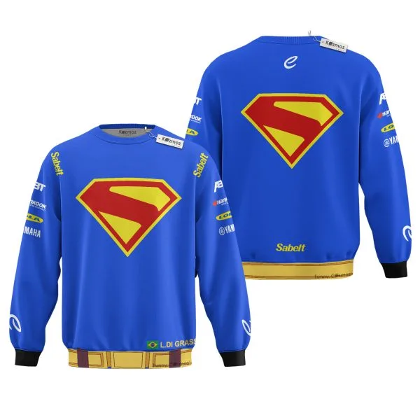 David Coulthard RBR Monaco JP Racing Suit 2006 Superman Livery Costume Racing Suite - Image 5