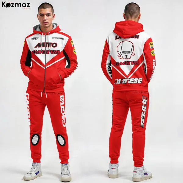 Alternative view of Eddie Lawson Racing Costume Suit 1992 - Cagiva GP500 Racing