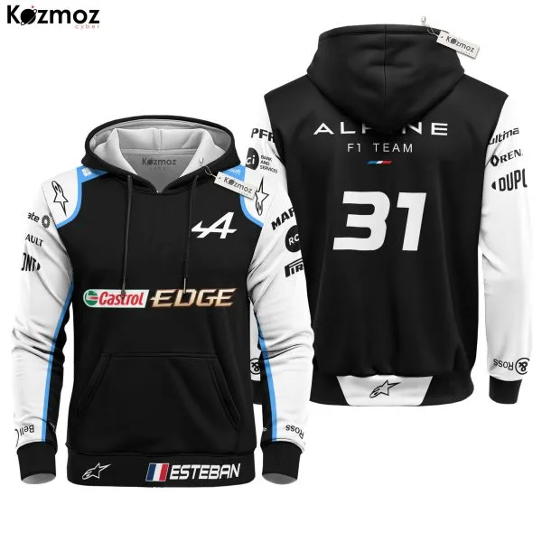 Alternative view of Esteban Ocon Racing Costume 2021 Race Used Alpine Racing Team -