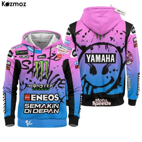 Alternative view of Fabio Quartararo Yamaha Racing Suit French GP 2024 Collection - Yamaha MotoGP Racing Team