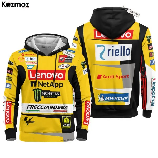 Alternative view of Francesco Bagnaia Racing Costume 2023 Yellow Livery Collection - Ducati MotoGP Racing Team
