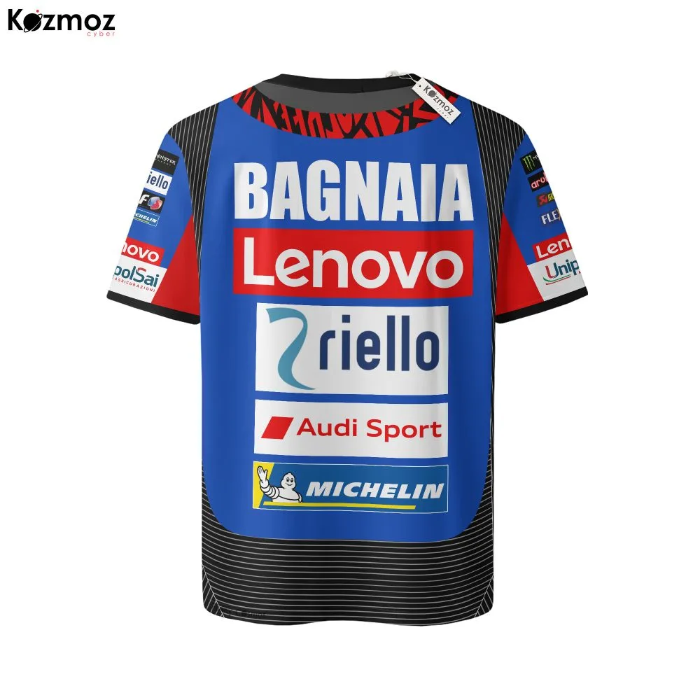 Francesco Bagnaia Racing Costume 2024 Blue Livery Collection - Ducati MotoGP Racing Team - Image 7
