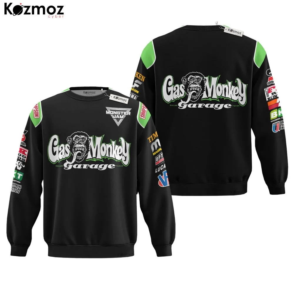 Gas Monkey Garage Monster Jam Racing Uniform Inspired Hoodie & Jogger Set - - Image 4