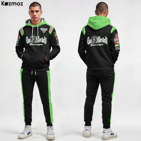 Gas Monkey Garage Monster Jam Racing Uniform Inspired Hoodie & Jogger Set -