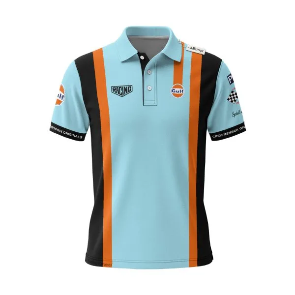 Alternative view of Gulf Racing Team Edition Custom Polo Shirt