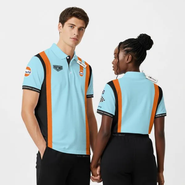 Gulf Racing Team Edition Custom Polo Shirt - 3