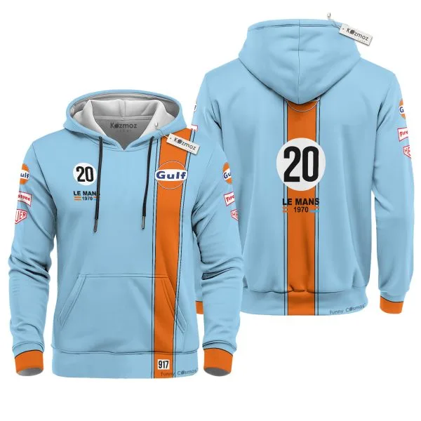 Alternative view of Gulf Steve McQueen Le Mans Porsh 917 Racing Costume Racing Suit