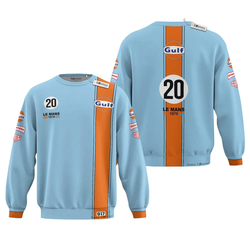 Gulf Steve McQueen Le Mans Porsh 917 Racing Costume Racing Suit - Image 4