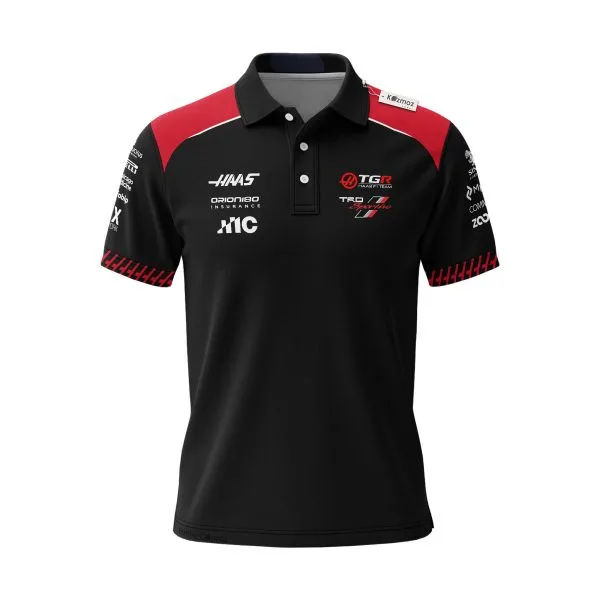 Alternative view of Haas Team F1 2026 Custom Polo Shirt