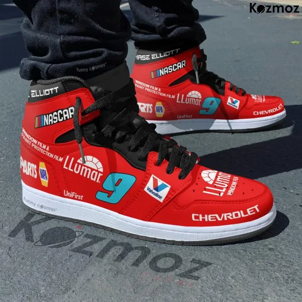 Alternative view of Hendrick Motorsports Chase Elliott Custom Shoes LLumar Camaro 2024 Racing Shoes